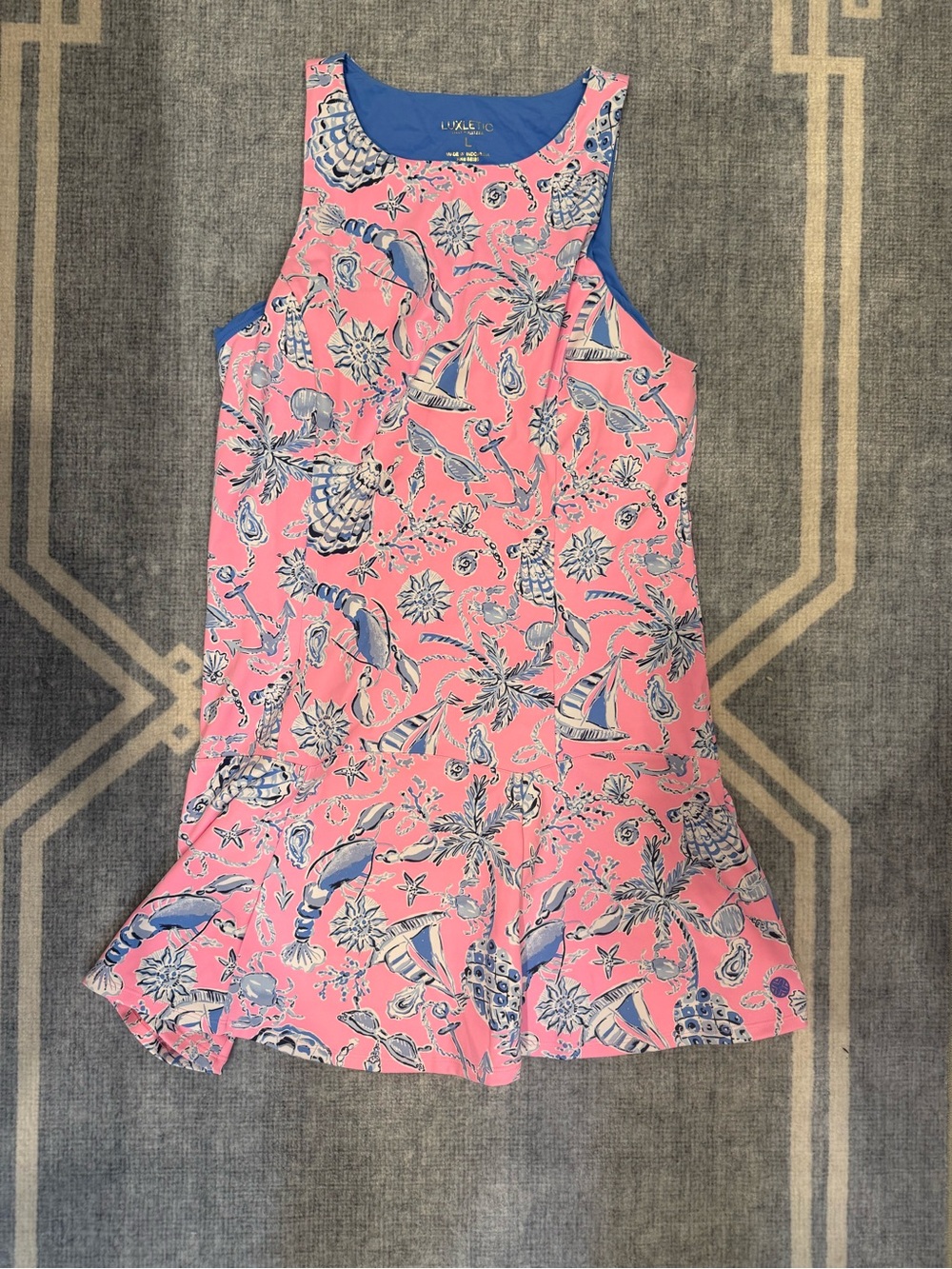 Lilly Pulitzer Luxletic Barefoot Beachcombers Dress Large NWOT
